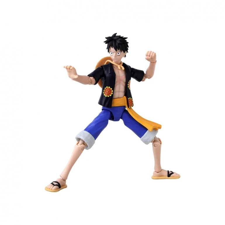 Figura Articulada Monkey D. Luffy Dressrosa - One Piece Anime Heroes
