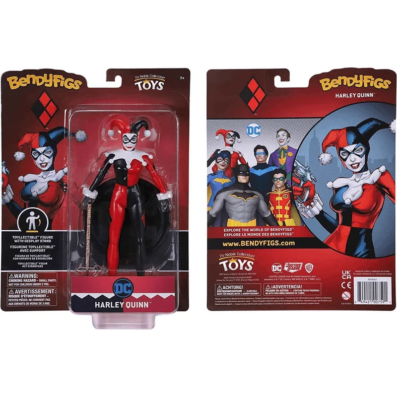DC Comics Figura Bendyfig Harley Quinn Jester Outfit 19 cm