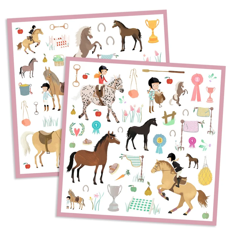 Pegatinas Caballos · Djeco