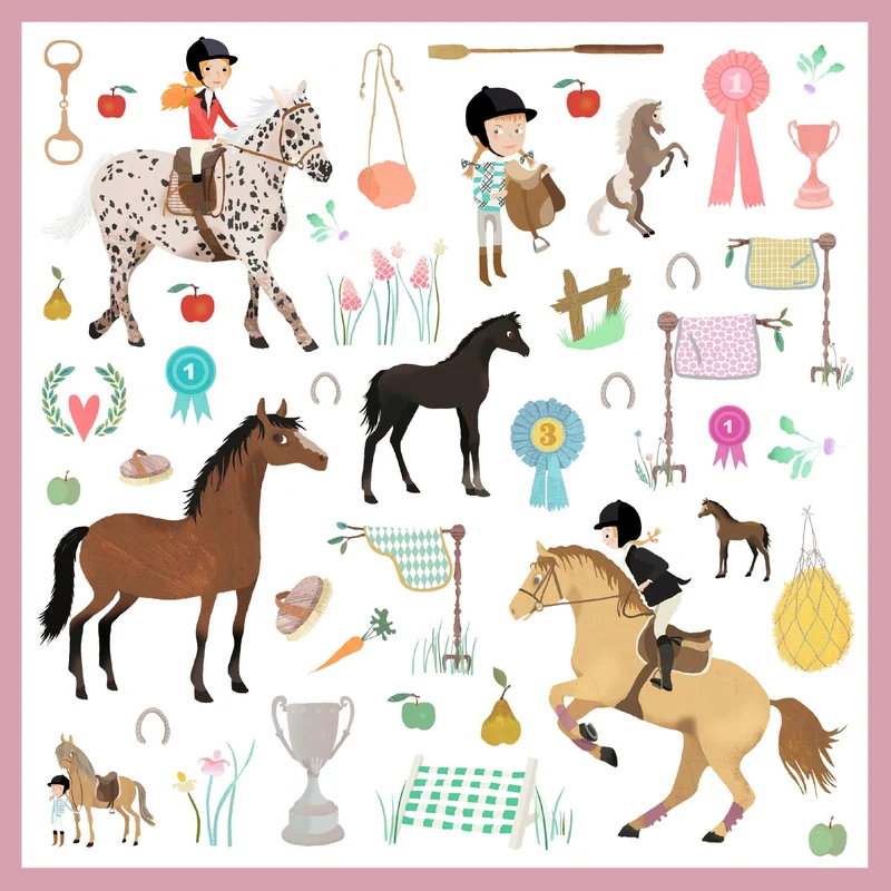 Pegatinas Caballos · Djeco