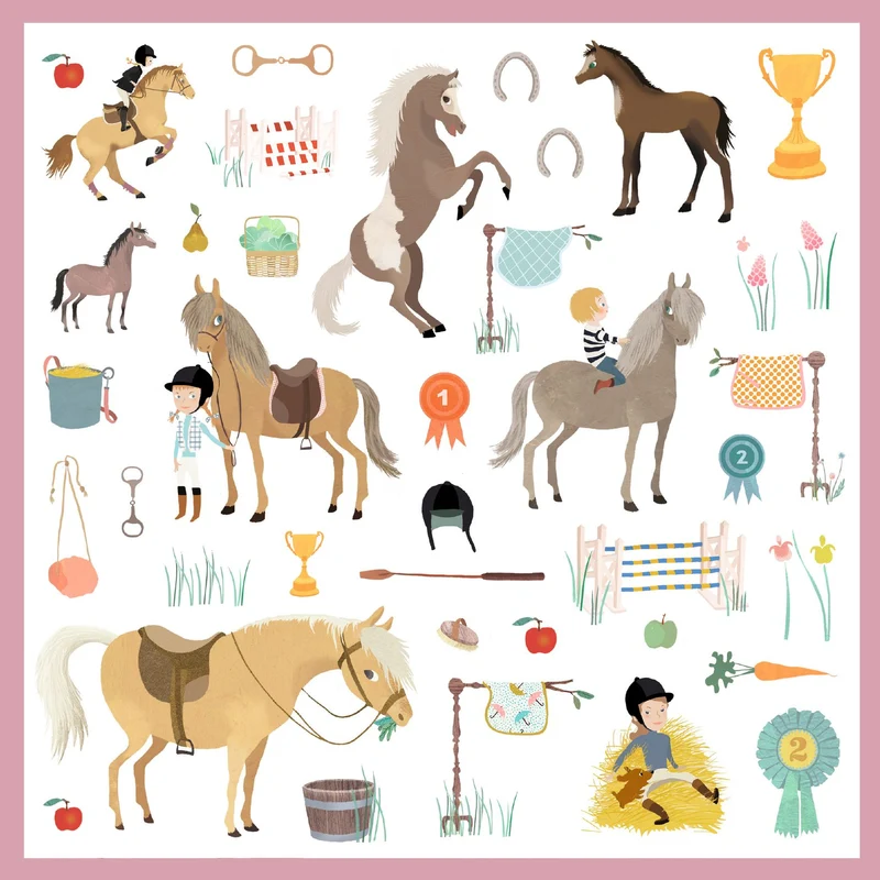Pegatinas Caballos · Djeco