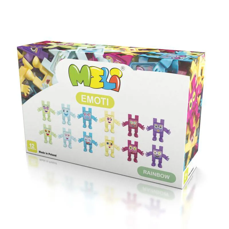 Bloques Meli · Emoti Rainbow · 12 piezas