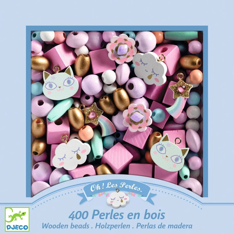 Perlas de Madera Arco Iris · DJECO