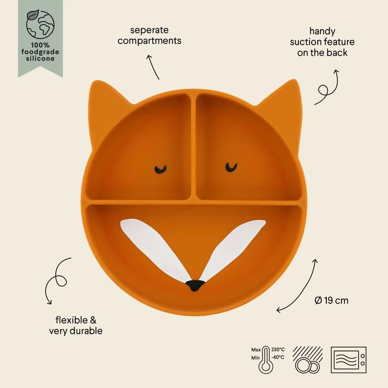Plato compartimentos silicona Fox · Trixie