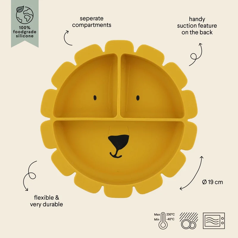 Plato compartimentos silicona León · Trixie