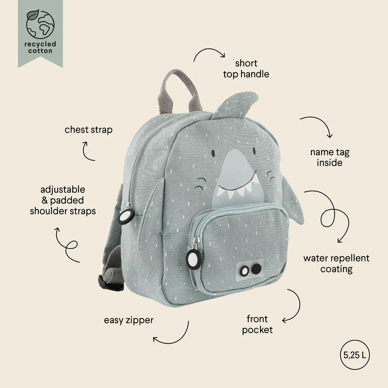 Mochila Pequeña Shark · Trixie