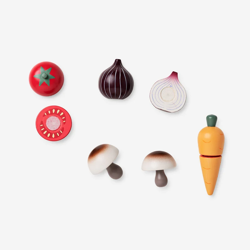 Wooden vegetable box playset