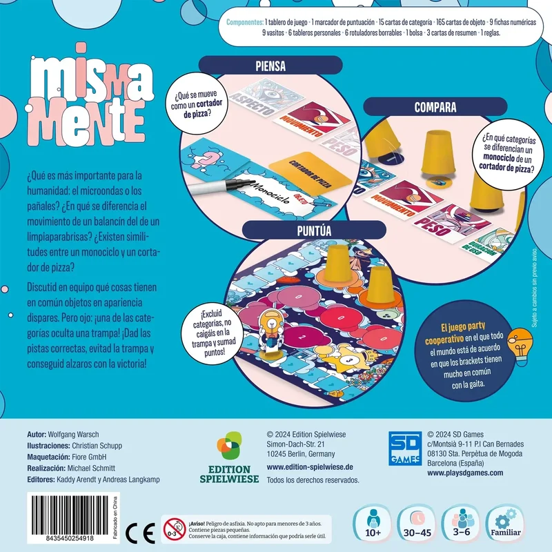 Mismamente - Juego de mesa - SD GAMES - 3-6 jugadores - 10+ años - 30-45 min