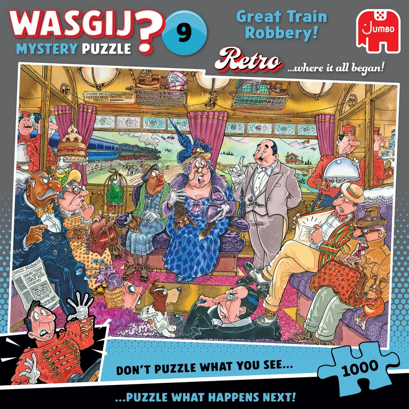 Wasgij Retro Mystery 9 - Great Train Robbery! (1000 pieces)