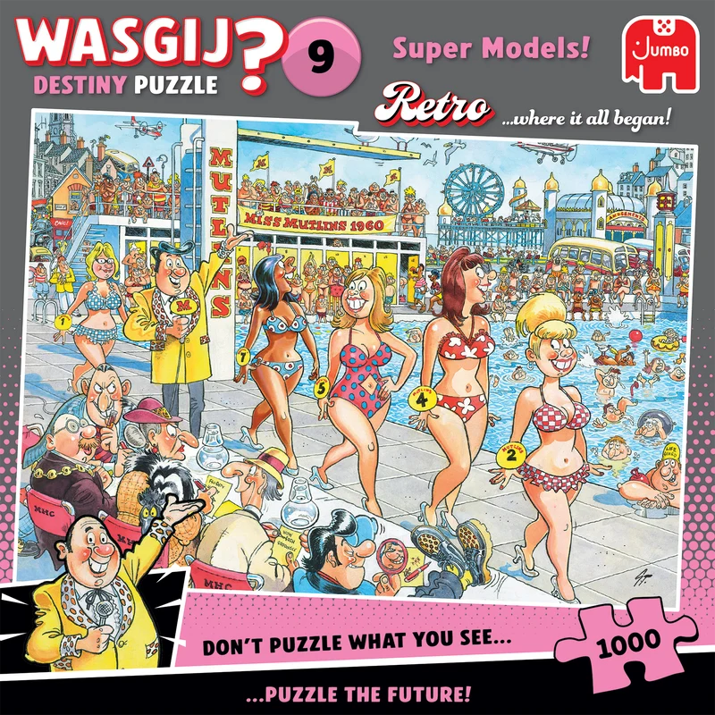 Wasgij Retro Destiny 9 - Super Models! (1000 pieces)