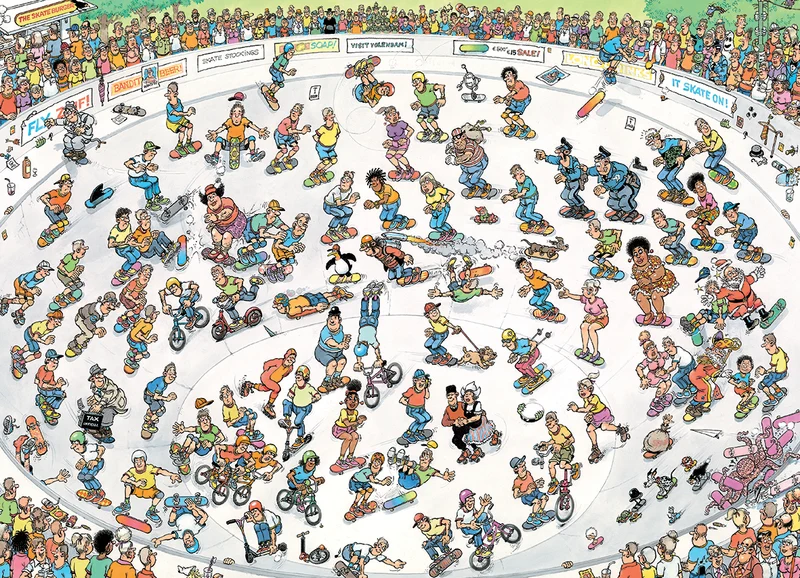 Jan van Haasteren - Riding the Skate Bowl (1000 pieces)
