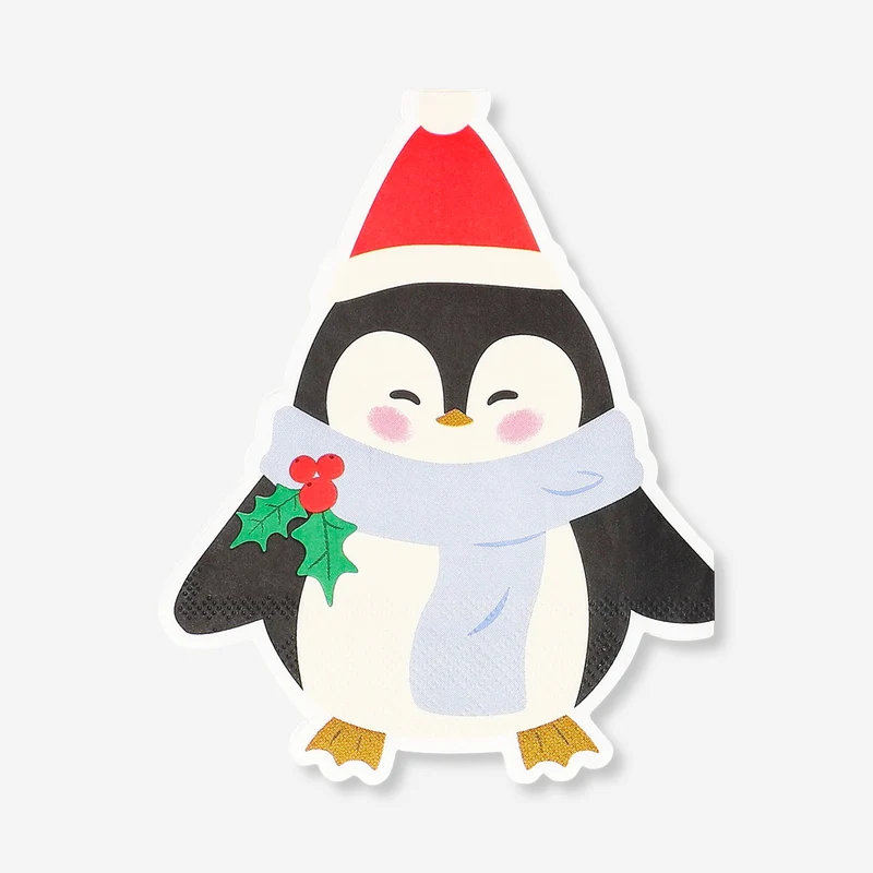 Penguin napkins - 16 pcs