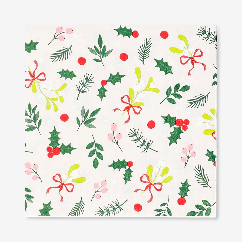 Napkins with Christmas print - 16 pcs