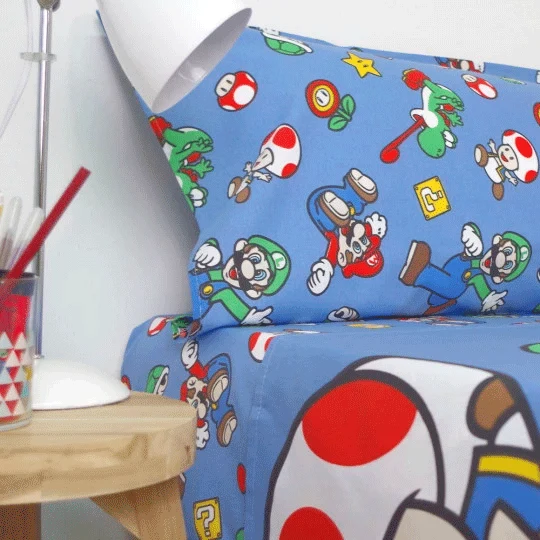 Juego Sabanas Super Mario Bros Nintendo 90cm