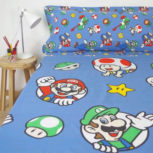 Juego Sabanas Super Mario Bros Nintendo 90cm