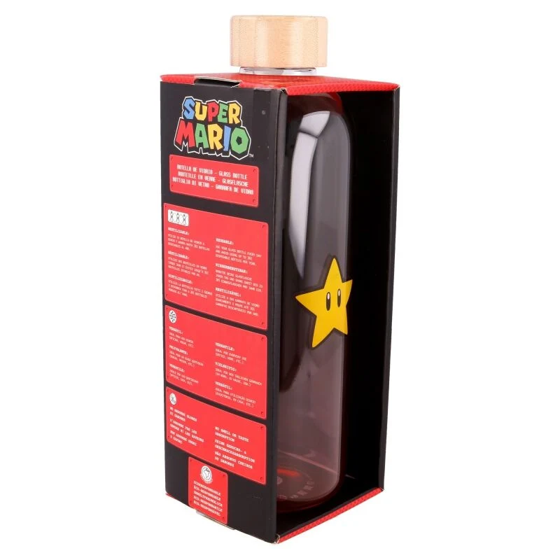 Botella Cristal Super Mario Bros Nintendo 1030ml
