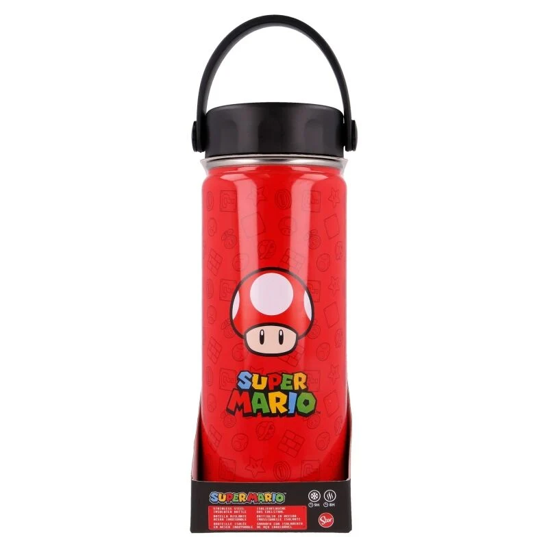 Botella Seta Termo Acero Inoxidable - Super Mario Bros Nintendo 530ml