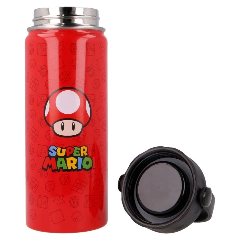 Botella Seta Termo Acero Inoxidable - Super Mario Bros Nintendo 530ml