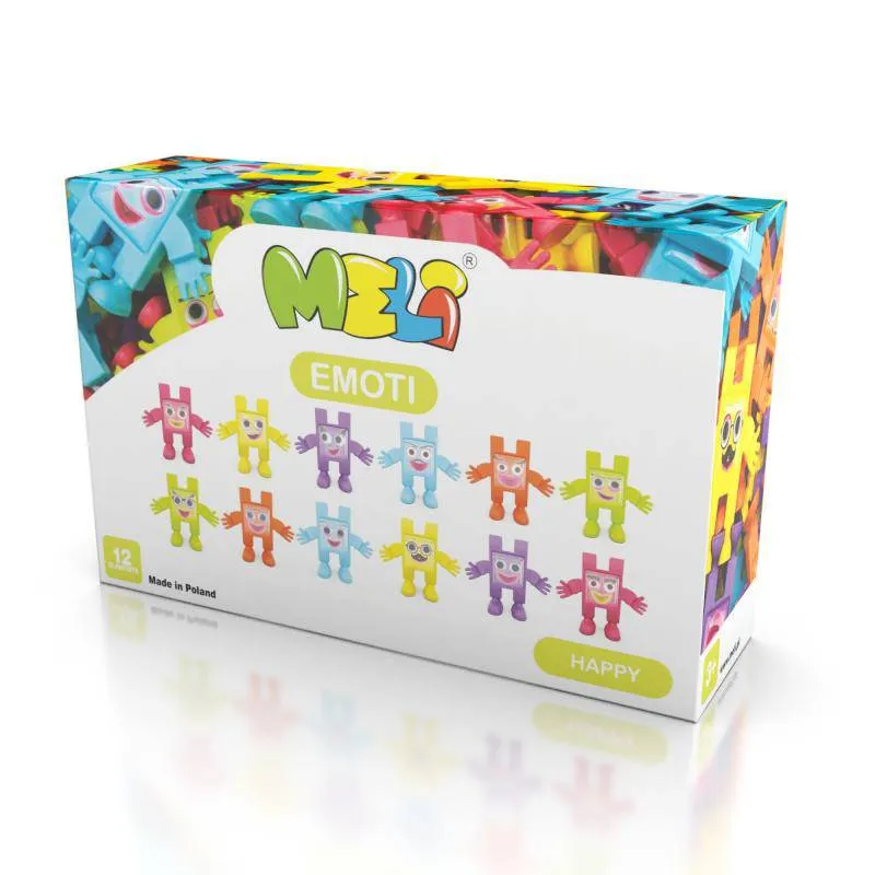 Bloques Meli · Emoti Happy · 12 piezas