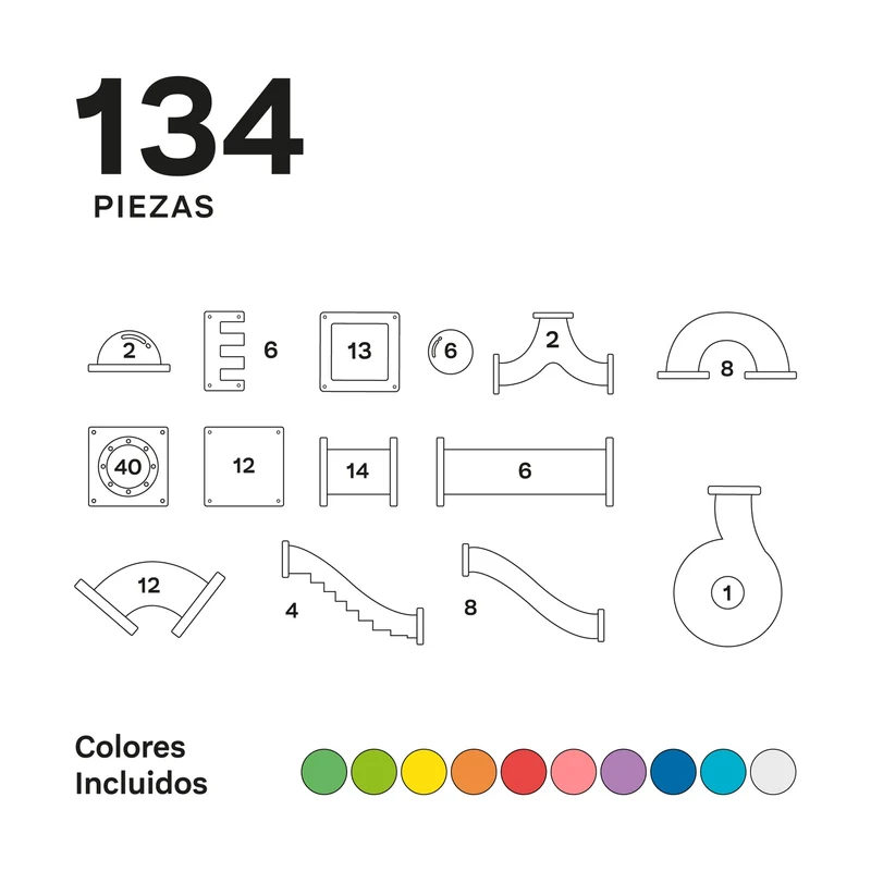 Imanix Tobogán 134 piezas · Braintoys