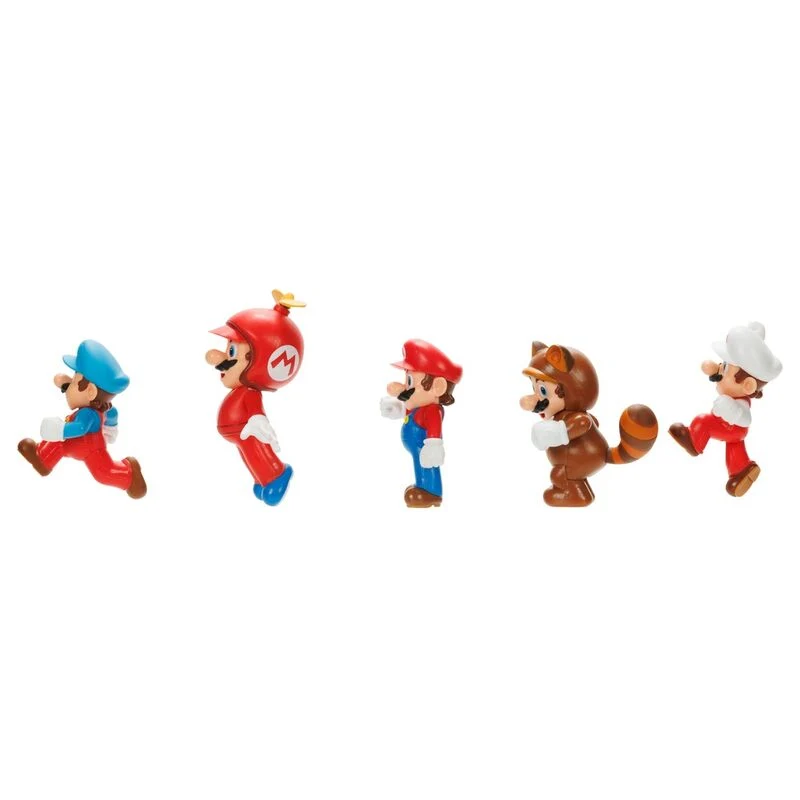 Blister 5 Figuras Super Mario Bros Nintendo 6cm