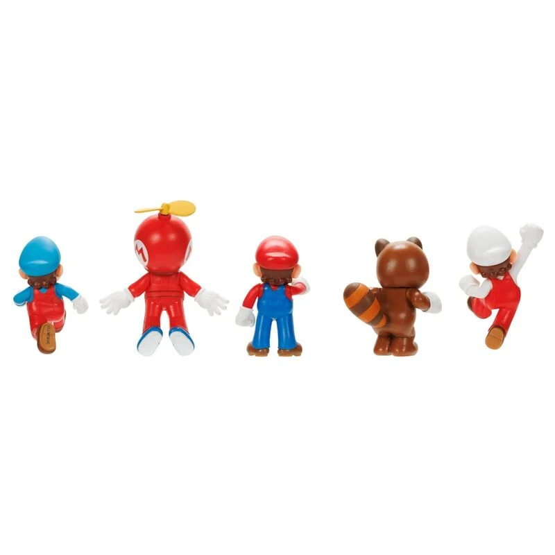 Blister 5 Figuras Super Mario Bros Nintendo 6cm