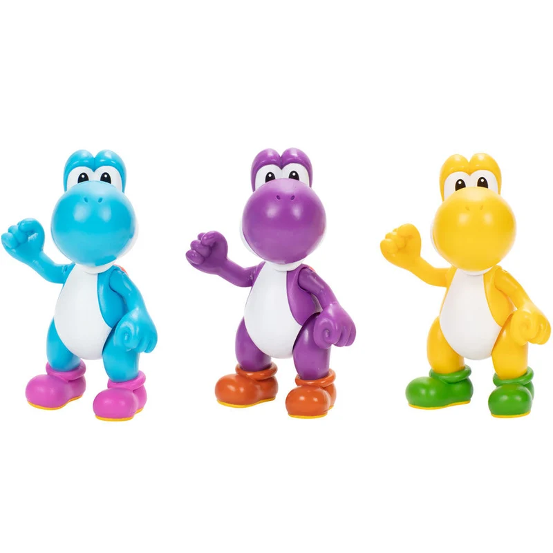 Blister 3 Figuras Yoshi Nintendo Super Mario Bros 10cm