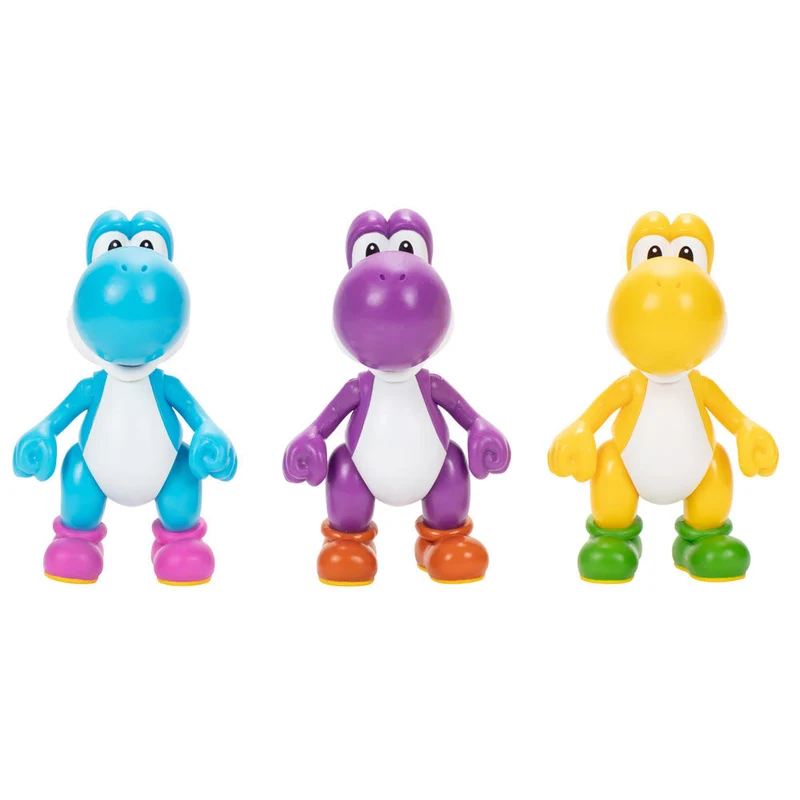 Blister 3 Figuras Yoshi Nintendo Super Mario Bros 10cm