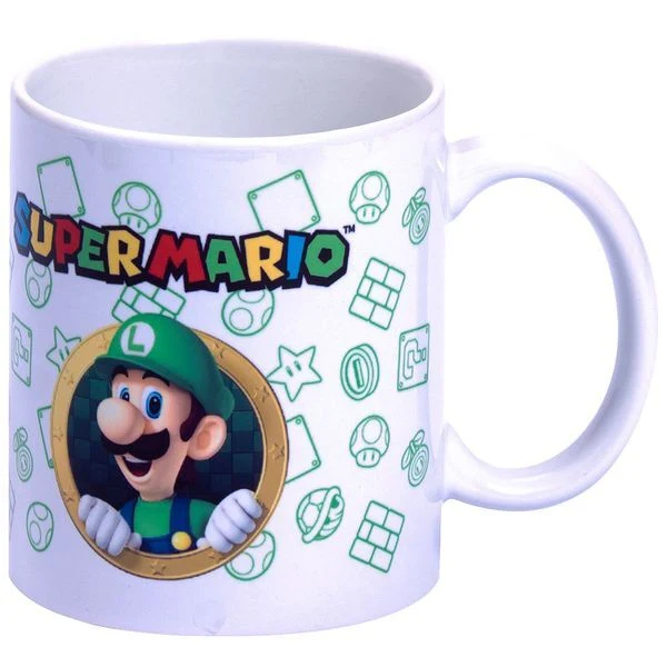 Hucha y Taza Luigi - Super Mario Bros Nintendo