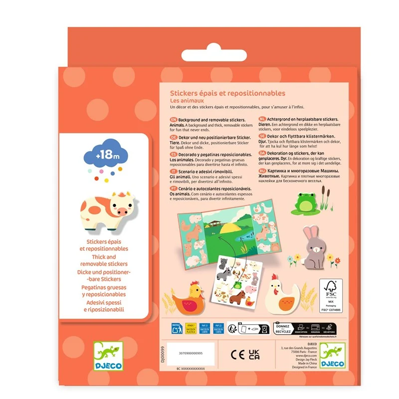 Pegatinas reposicionables La Granja · Djeco