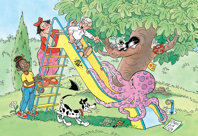 Jan van Haasteren Junior 16 - A Slippery Slide (150 pieces)