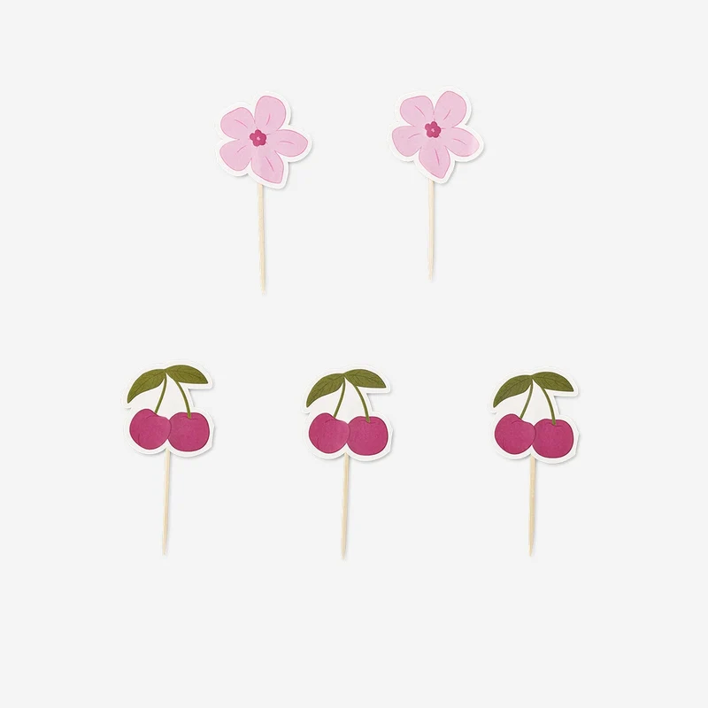 Floral cupcake decoration set - 15 pcs