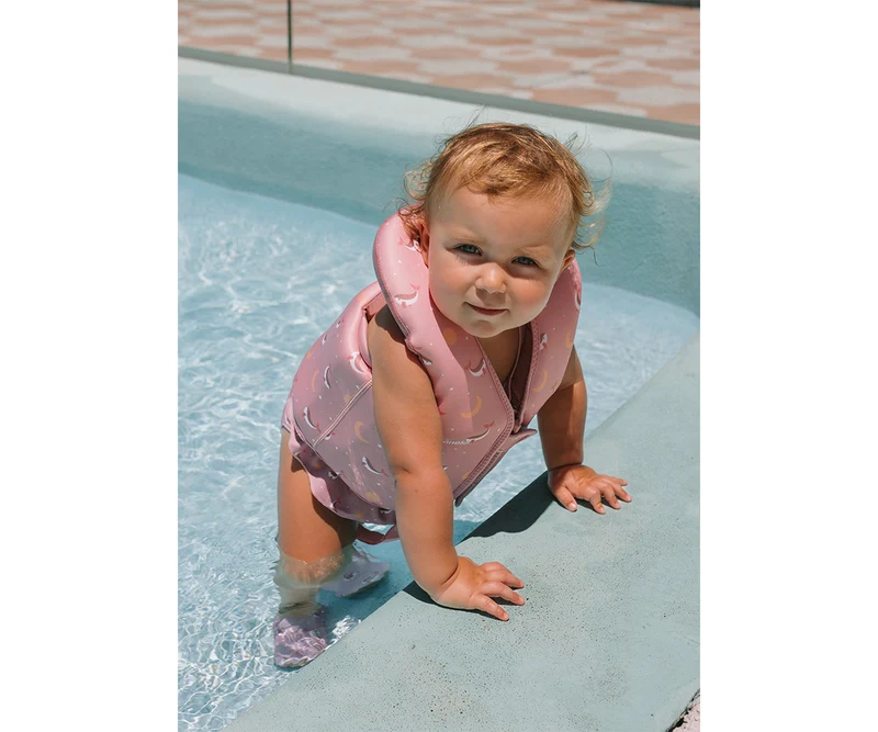 Chaleco Flotador Aprendizaje 1-2 años · Whale Pink