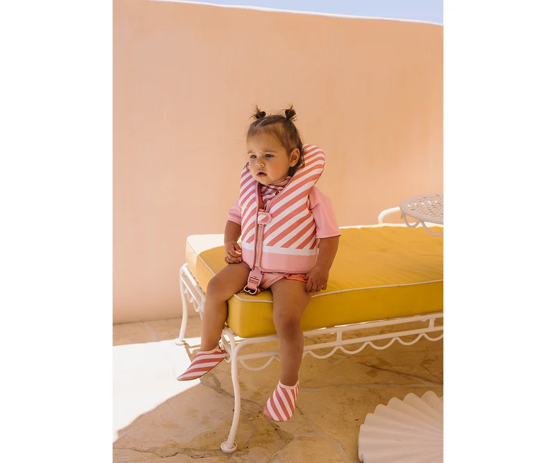 Chaleco Flotador Aprendizaje 1-2 años · Stripes Bloom & Blush
