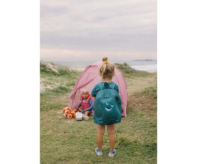 Mochila Playa Infantil Antiarena · Whale Teal
