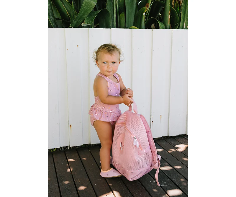 Mochila Playa Infantil Antiarena · Whale Pink
