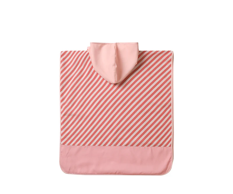 Poncho de Playa · Stripes Bloom & Blush