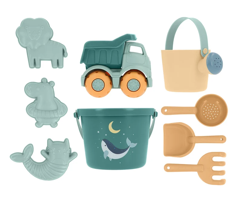 Set de Juguetes de Playa Cubo Playa Whale Teal