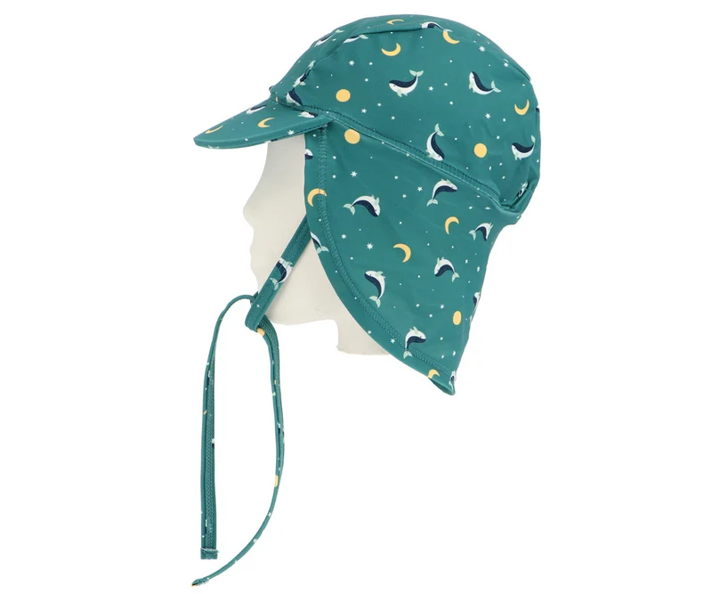 Gorro Playa Bebé Whale Teal
