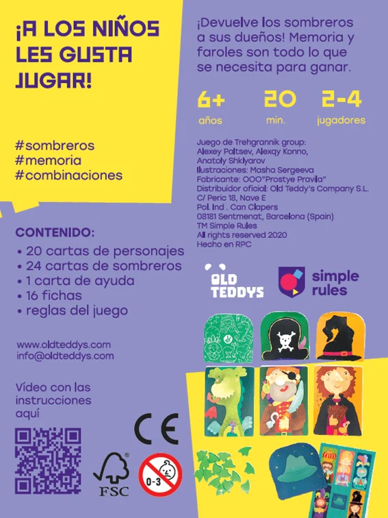 Magic Hat - Juego de mesa - Old Teddy's - 2-4 jugadores - 6+ años - 15 min