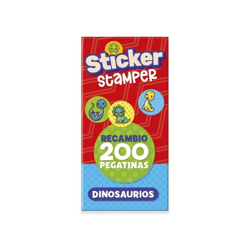 200 PEGATINAS RECAMBIO RECAMBIO STICKER STAMPER - DINOSAURIOS
