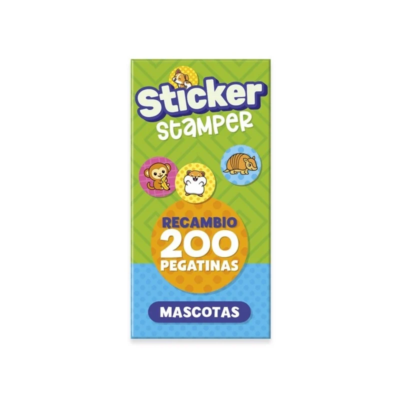 200 PEGATINAS RECAMBIO RECAMBIO STICKER STAMPER - MASCOTAS