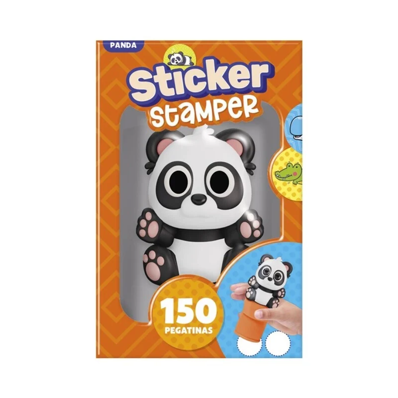 STICKER STAMPER - PANDA CON 150 PEGATINAS