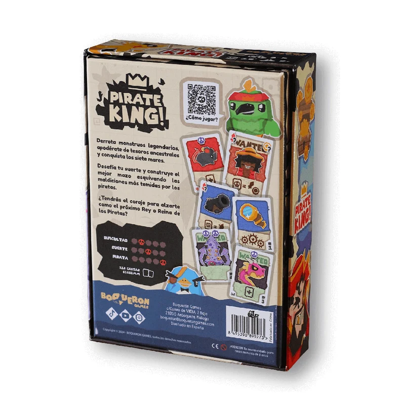 Pirate King! - Juego de mesa - Boqueron Games - 2-5 jugadores - 9+ años - 15 min