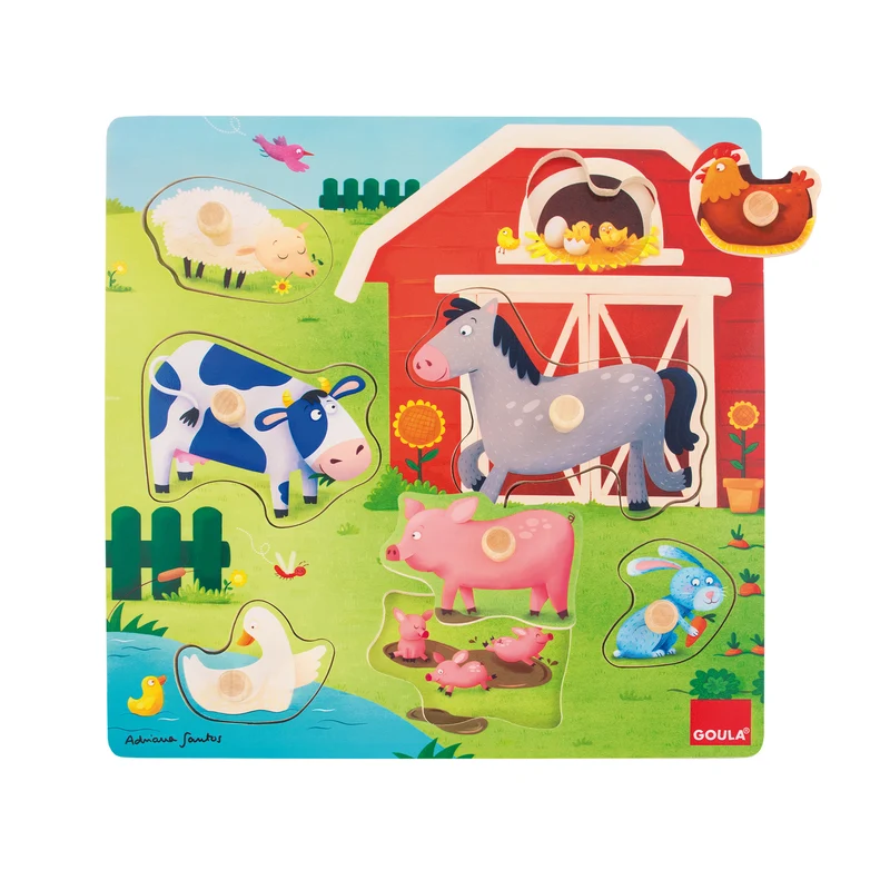Goula - Mothers and Babies Farm Puzzle