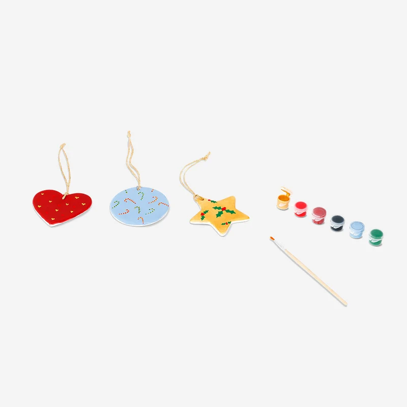DIY ceramic ornaments - 3 pcs