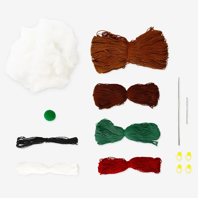 DIY crochet Christmas sausage dog