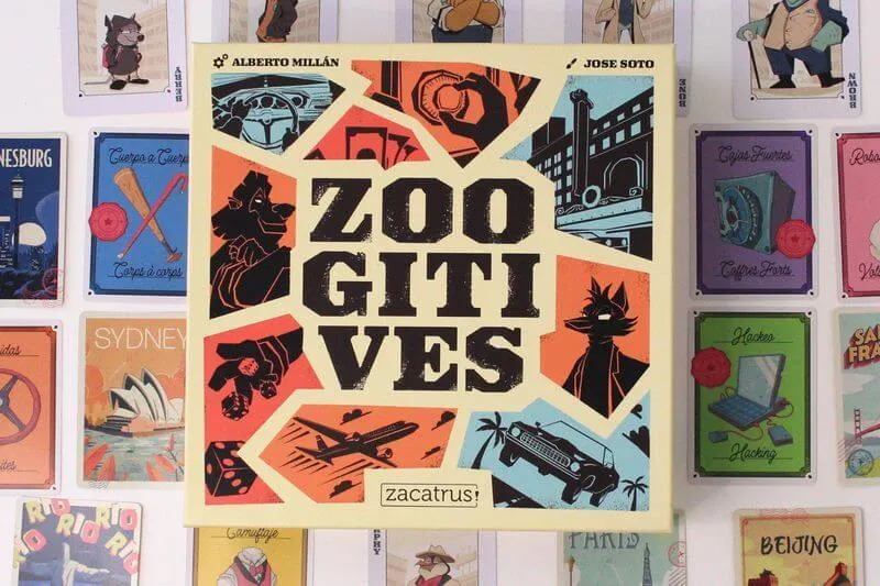 Zoogitives - Juego de mesa - Zacatrus - 3-6 jugadores - 10+ años - 15-30 min