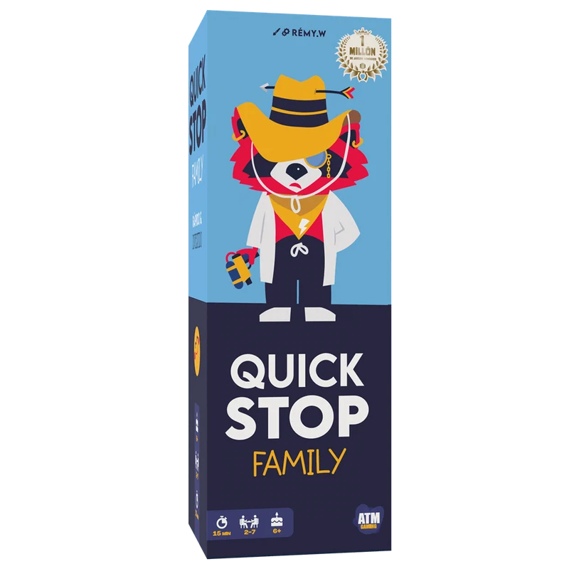 Quick Stop Family - Juego de mesa - ATM Gaming - 2-7 jugadores - 6+ años - 15 min