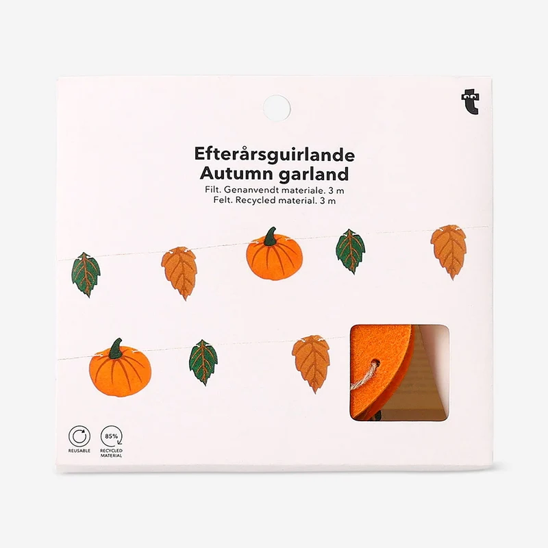 Felt garland with pumpkins - 300 cm